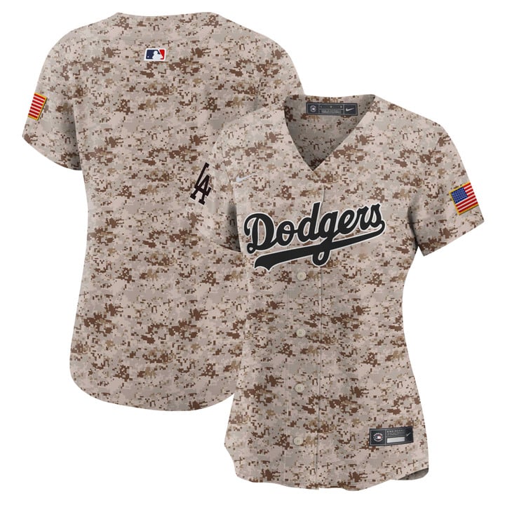 Women Los Angeles Dodgers blank Camo Stitched 2025 Jersey style 2->women mlb jersey->Women Jersey